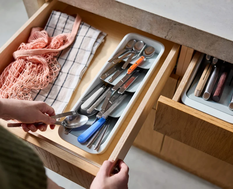 DrawerStore™ Kompakter Besteckkasten aus recyceltem Plastik