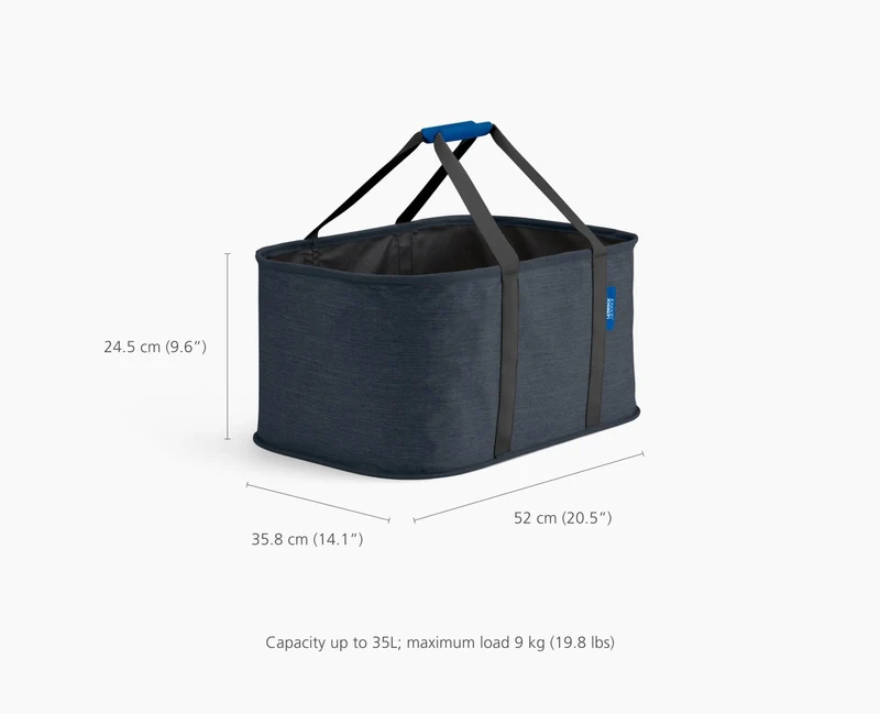 Hold-All™ Faltbarer 35 L Wäschekorb Schwarz