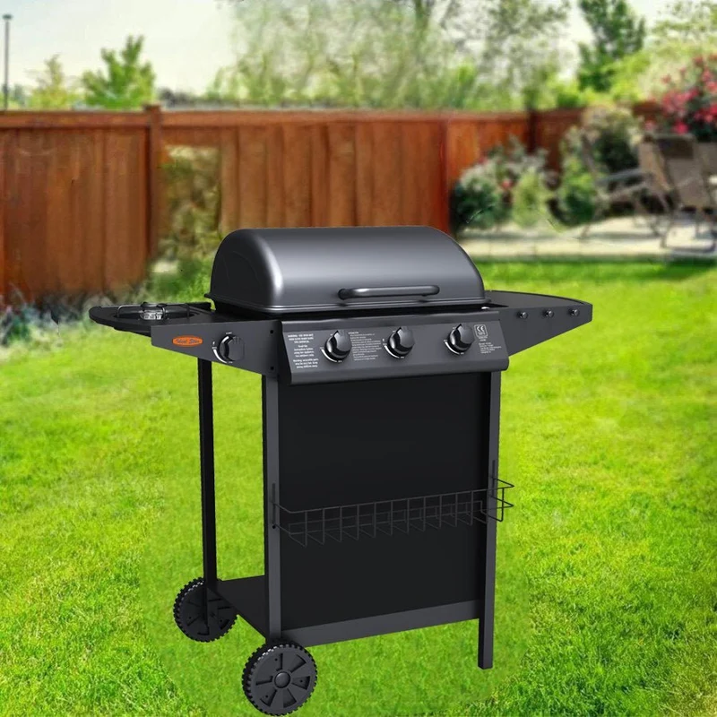Barbecue a gas tre fuochi con fornellone Cardinale 104x55,4x97,7h cm