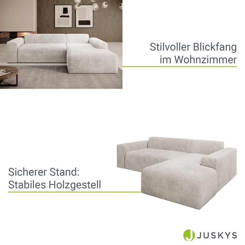 Sofa in L-Form Vals