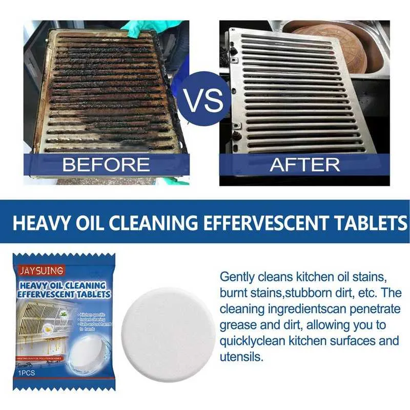 Kitchen Oven Hood Oil Grease Cleaning Tablet 10PCS