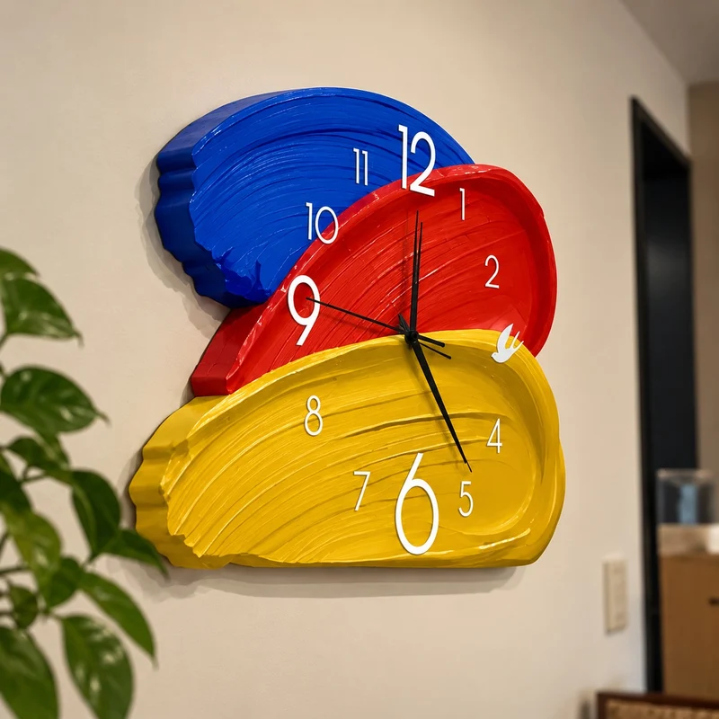 Time in Color Abstract Clock