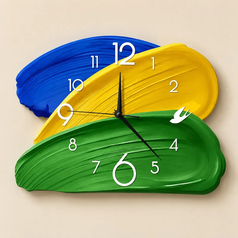 Time in Color Abstract Clock