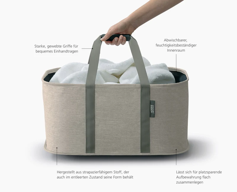 Hold-All™ Faltbarer 35 L Wäschekorb Ecru
