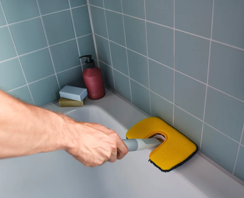 CleanTech™ 2-in-1 Mikrofaser-Handwischer mit ausziehbarer Stange