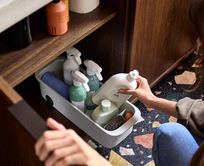 CupboardStore™ Ausziehbarer Putzschrank Storage Caddy aus recyceltem Plastik