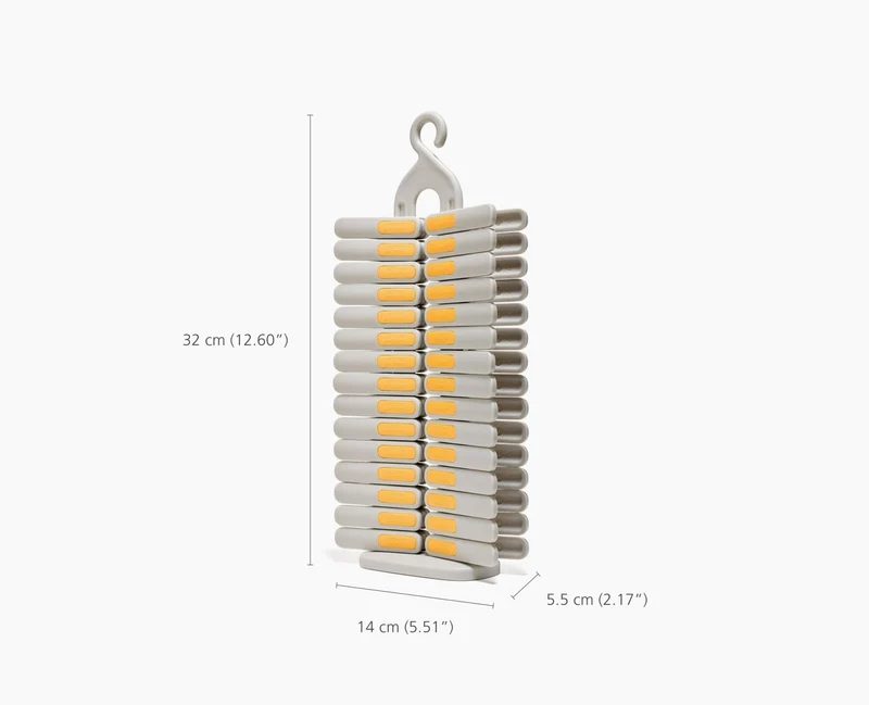 PegStore™ 30-teiliges Wäscheklammern-Set mit Halterung