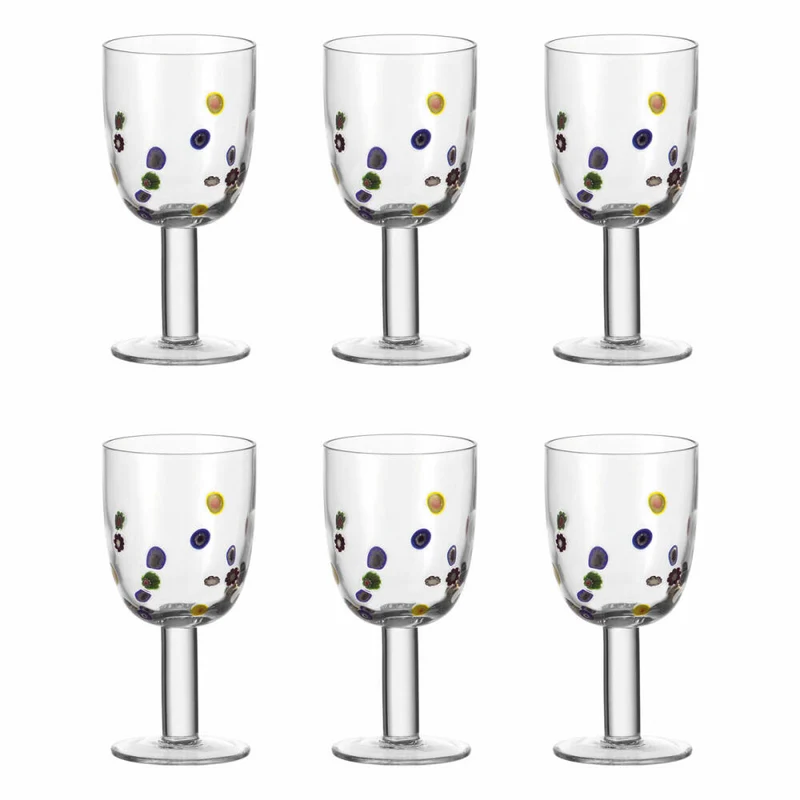 Leonardo Millefiori Rotwein 6er Set, Rotweinglas, Weinglas, Weinkelch, Glas, 500 ml, 17190