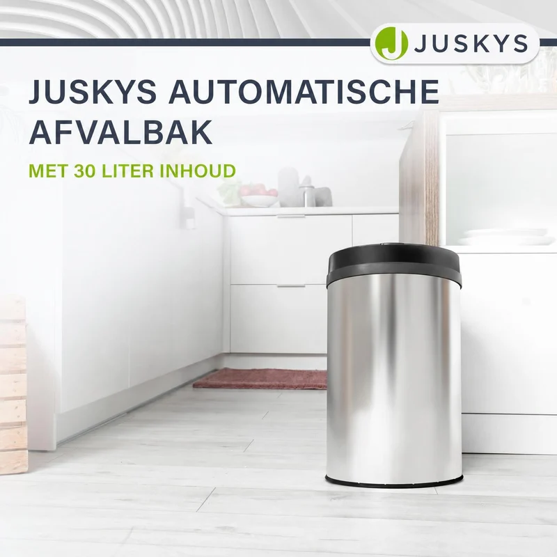 Runder Mülleimer mit Sensor
