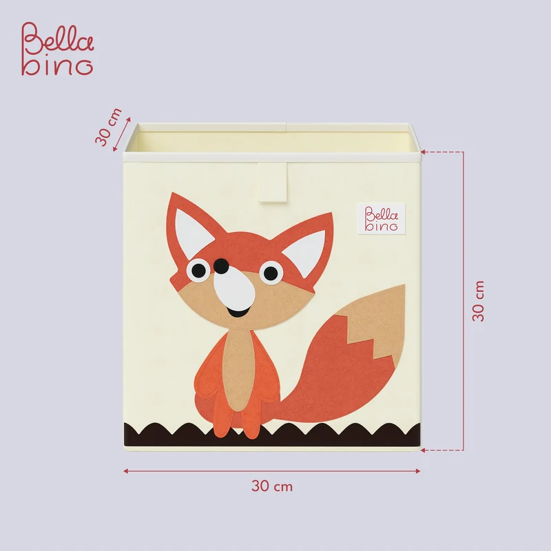 Helme Aufbewahrungsbox Fuchs, aus Oxford-Gewebe, 30x30x30 cm, beige