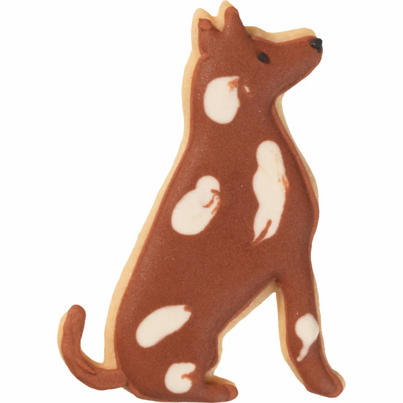 Birkmann Ausstechform Hund sitzend, Ausstecher, Plätzchenform, Keks, Plätzchen, Edelstahl, 7.5 cm, 195387