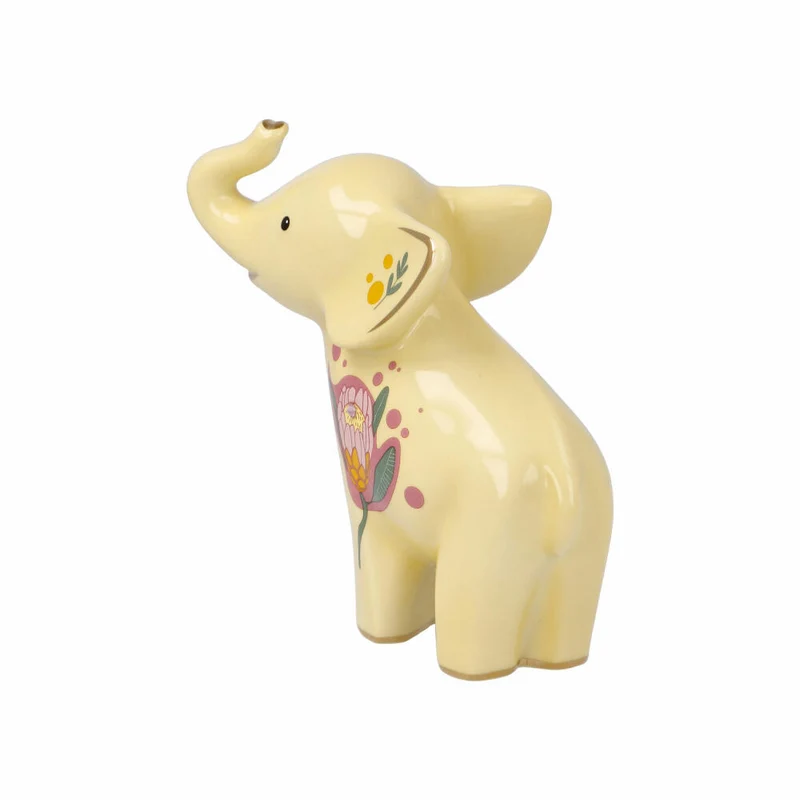 Goebel Figur Jotto, Elephant, Elefantenfigur, Elefanten Figur, Dekofigur, Porzellan, Gelb, 70001051