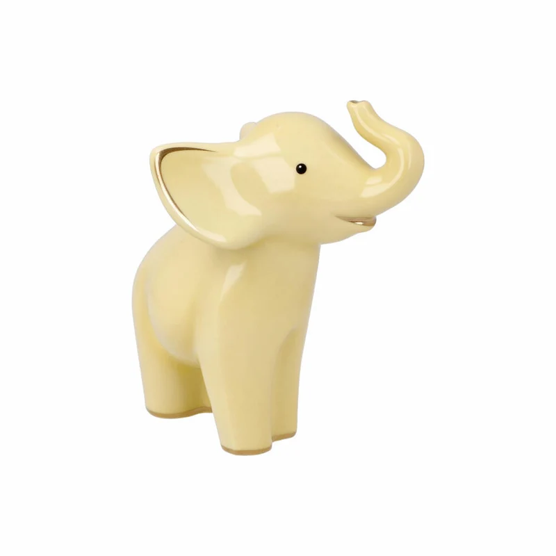 Goebel Figur Jotto, Elephant, Elefantenfigur, Elefanten Figur, Dekofigur, Porzellan, Gelb, 70001051