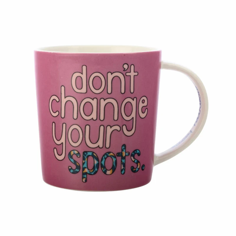Maxwell & Williams Becher Be Kind - Dont Change Your Spots, Kaffeebecher, Tasse, Porzellan, Bunt, 380 ml, DX1076
