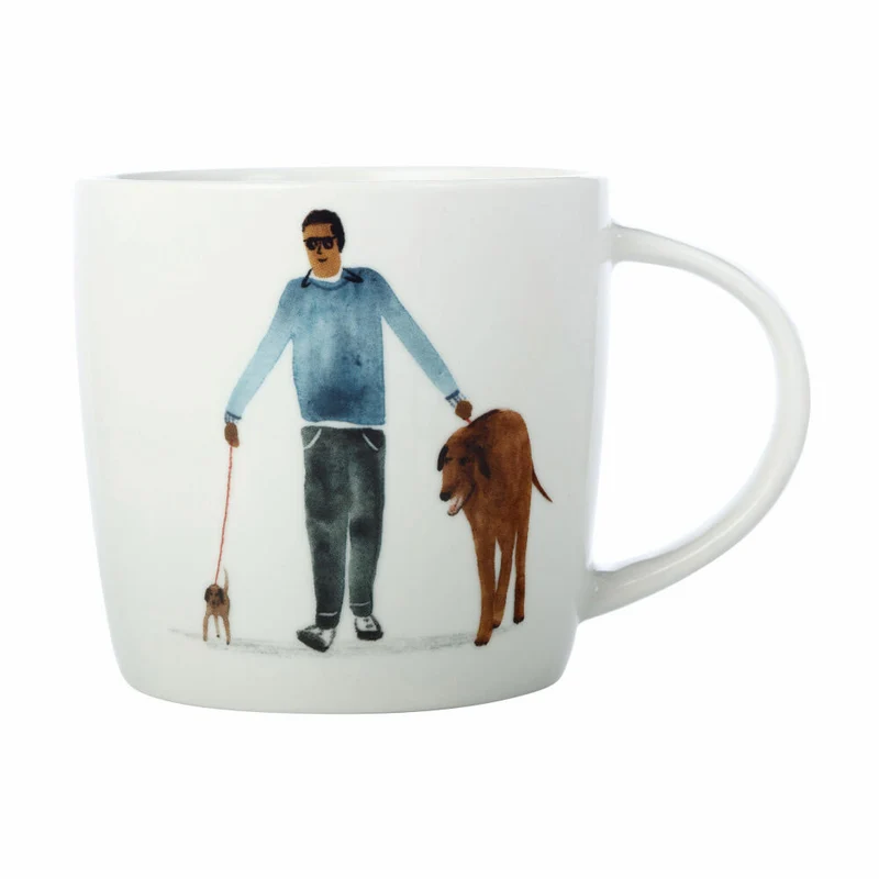 Maxwell & Williams Becher Best Furry Friends - Big Dog Little Dog, Tasse, Hundemotiv, Porzellan, 400 ml, DX1069