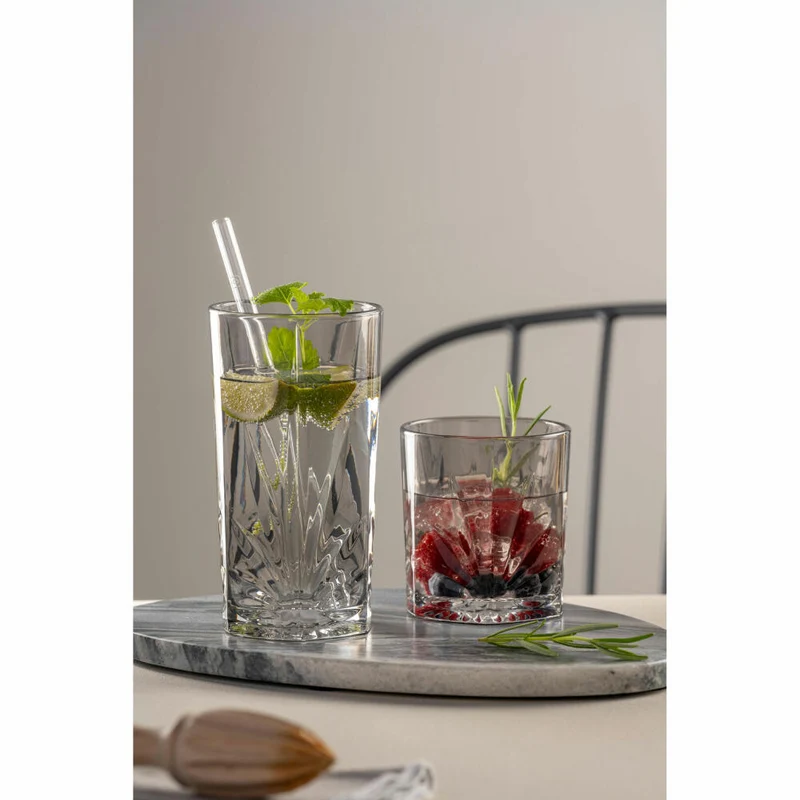 Leonardo Trinkglas Capri, Wasserglas, Saftglas, Kalk-Natron Glas, Grau, 330 ml, 022359