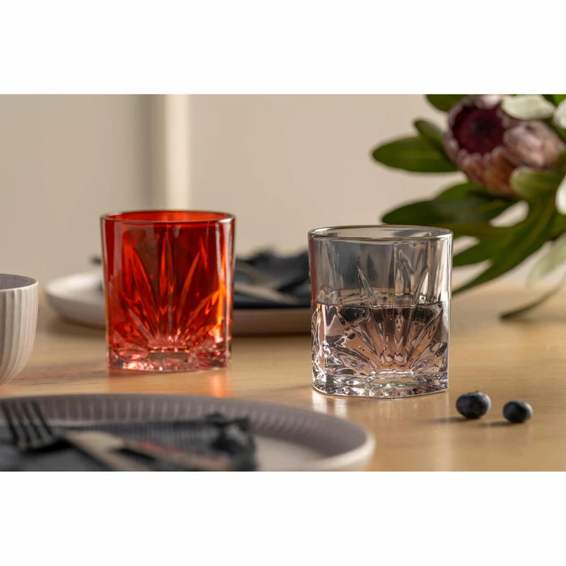 Leonardo Trinkglas Capri, Wasserglas, Saftglas, Kalk-Natron Glas, Grau, 330 ml, 022359