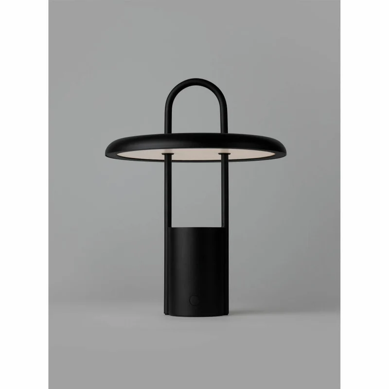 Stelton LED-Leuchte Pier Black, drahtlos, Ladung via USB, Eisen, Kunststoff, Schwarz, 25 cm, 614