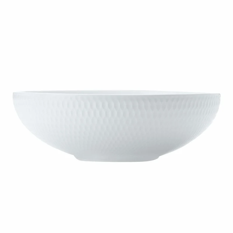 Maxwell & Williams Round Schüssel Diamonds, Salatschüssel, Salatschale, Porzellan, Weiß, 22 cm, DV0171