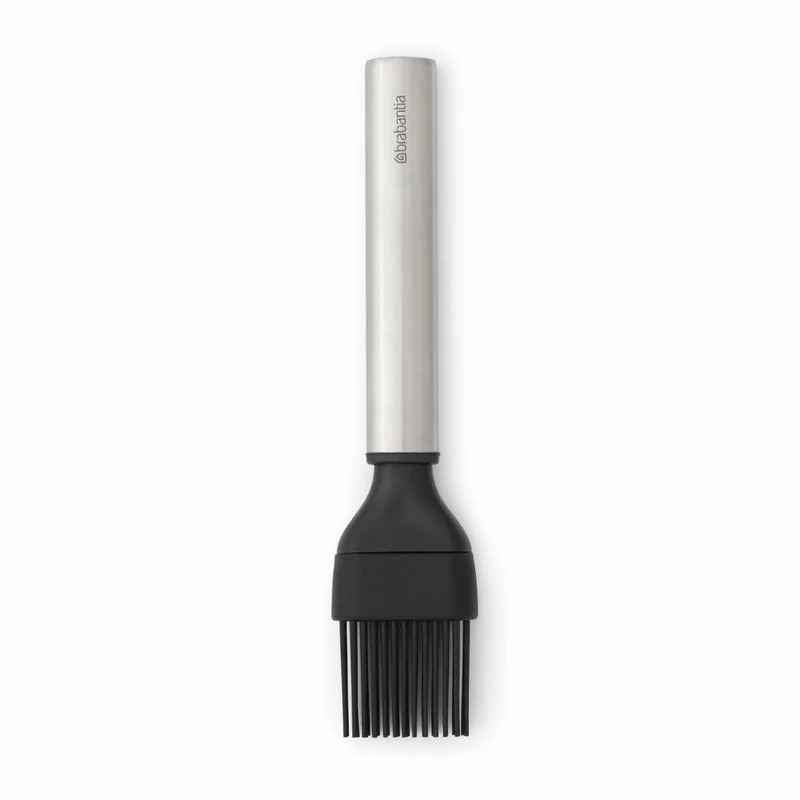 Brabantia Backpinsel Profile, Kuchenpinsel, Pinsel, Silikon / Stahl, Matt Steel, 19 cm, 137440