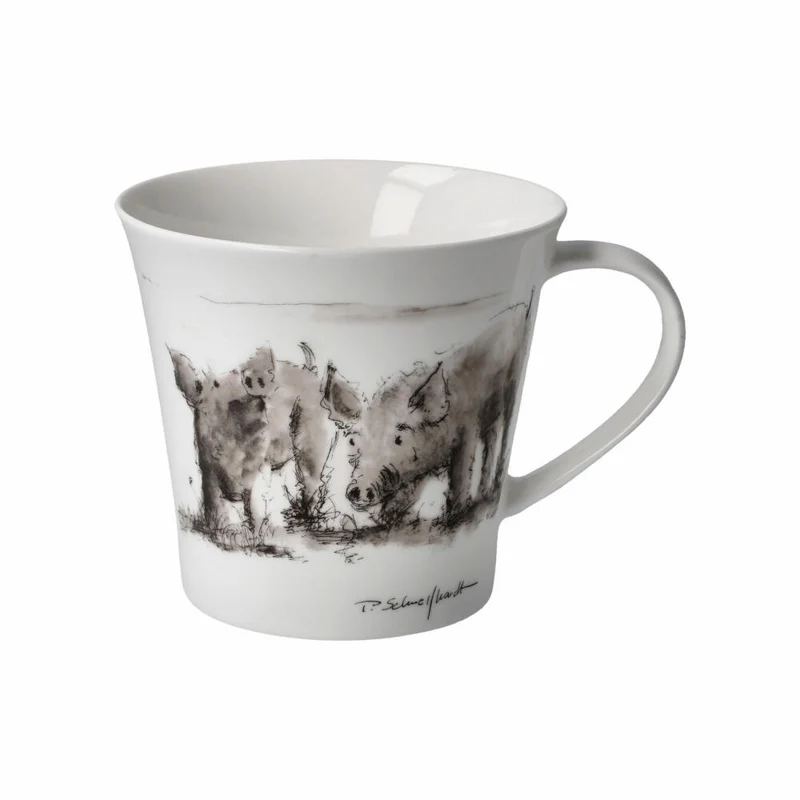 Goebel Coffee-/Tea Mug Peter Schnellhardt - Schwein gehabt!, Tasse, Becher, Fine Bone China, Bunt, 350 ml, 26500311
