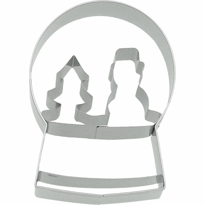 Birkmann Ausstechform Schneekugel, mit Innenprägung, Ausstecher, Plätzchenform, Keks, Plätzchen, Edelstahl, 8 cm, 198982