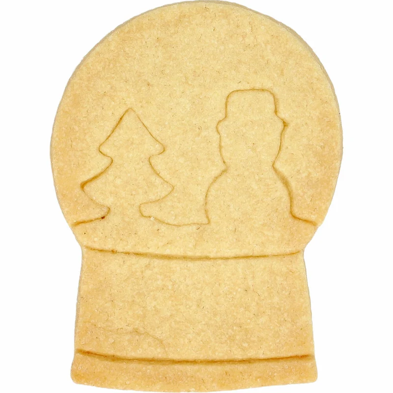 Birkmann Ausstechform Schneekugel, mit Innenprägung, Ausstecher, Plätzchenform, Keks, Plätzchen, Edelstahl, 8 cm, 198982