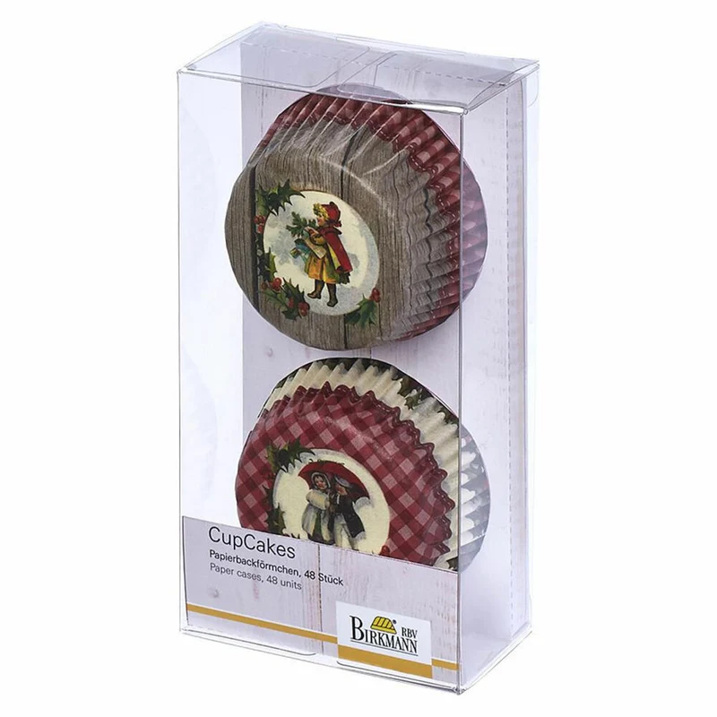 Birkmann Winter-Poesie CupCake, 48 Stück, Cupcakeförmchen, Backförmchen, Papierbackförmchen, Papier, Ø 7 cm, 442252