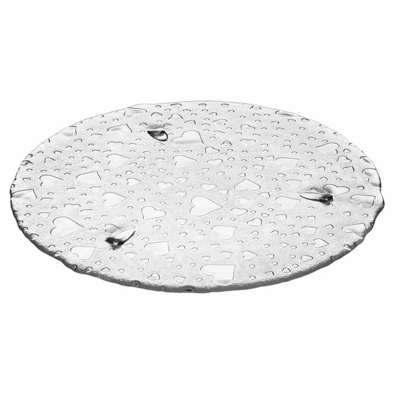 Leonardo Heart Tortenplatte, Kuchenplatte, Glasplatte, Glas, 34 cm, 70585