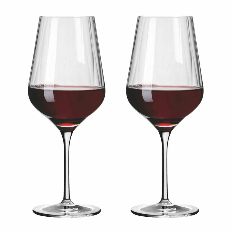 Ritzenhoff Rotweinglas 2er-Set Sternschliff 002, Kristallglas, 570 ml, 3661002