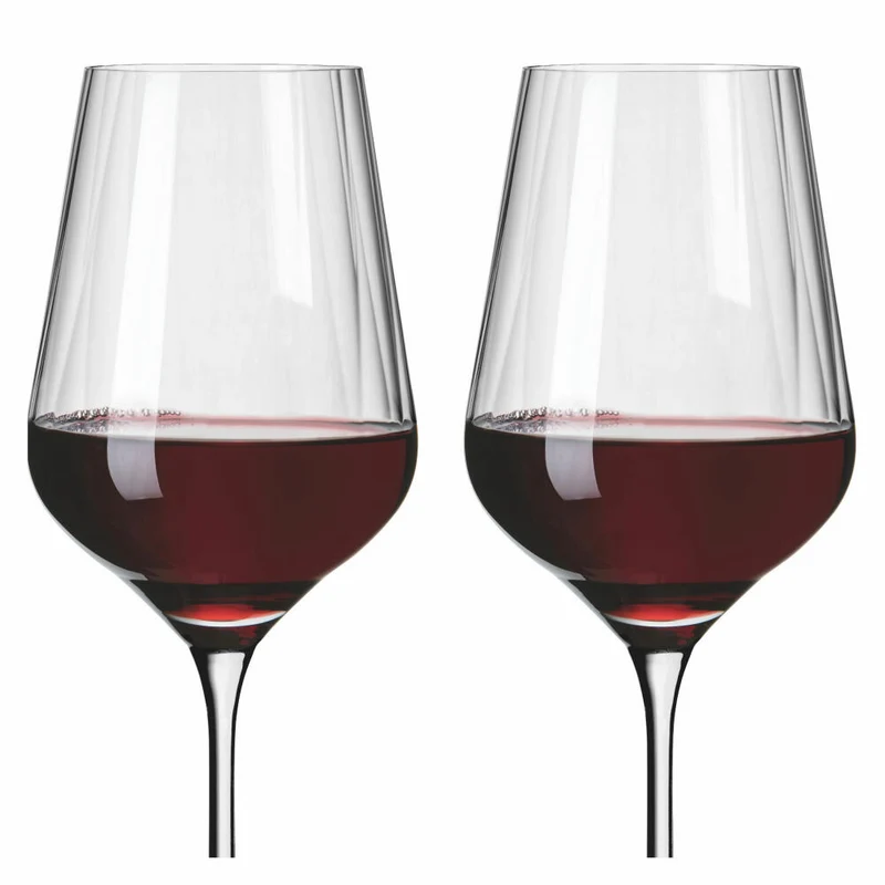Ritzenhoff Rotweinglas 2er-Set Sternschliff 002, Kristallglas, 570 ml, 3661002