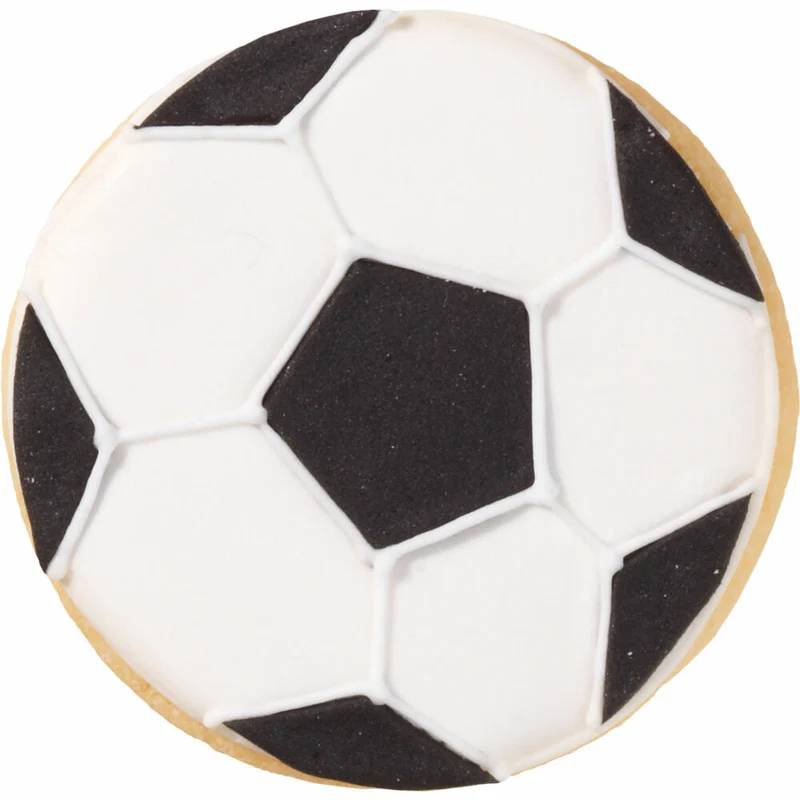 Birkmann Ausstechform Fußball groß, mit Innenprägung, Ausstecher, Plätzchenform, Keks, Plätzchen, Edelstahl, 6.5 cm, 195363