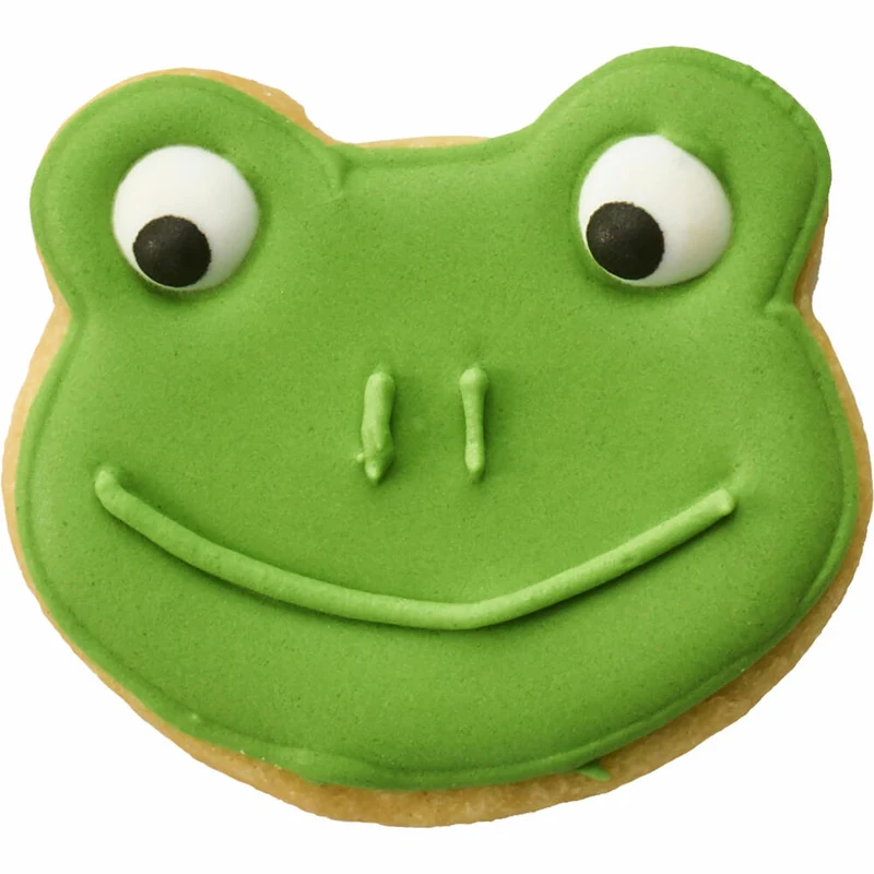 Birkmann Ausstechform Frosch Kopf, mit Innenprägung, Ausstecher, Plätzchenform, Keks, Plätzchen, Edelstahl, 5 cm, 195493