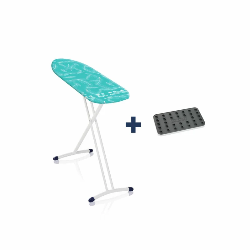 Leifheit Bügelbrett Air Board L Solid Shoulder, Bügeltisch, mit Thermo-Reflect-Bezug, Höhenverstellbar, 130 x 38 cm, 72698