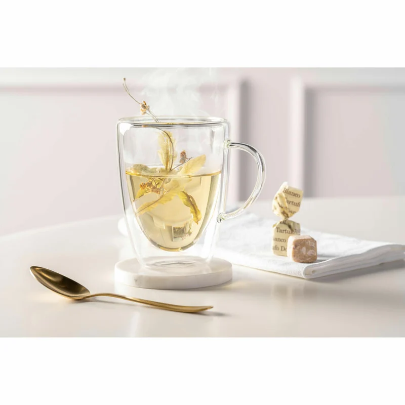 Leonardo Doppelwandtasse Duo, Tasse, Teetasse, Kaffee, Doppelwandig, Borosilikatglas, Klar, 300 ml, 053062