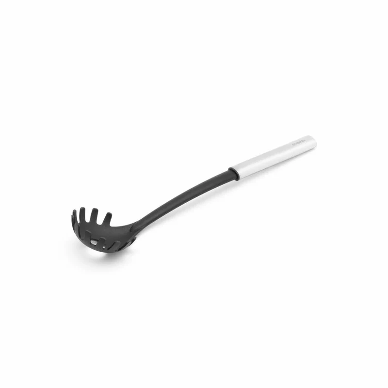 Brabantia Spaghettilöffel Non-Stick Profile, Küchenhelfer, Stahl / Kunststoff, Matt Steel, 33.2 cm, 250668