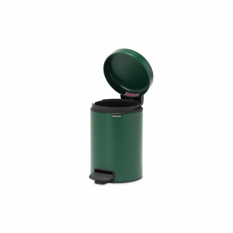 Brabantia Treteimer NewIcon, Kosmetikeimer, Mülleimer, Abfallbehälter, Stahl, Pine Green, 3 L, 304002