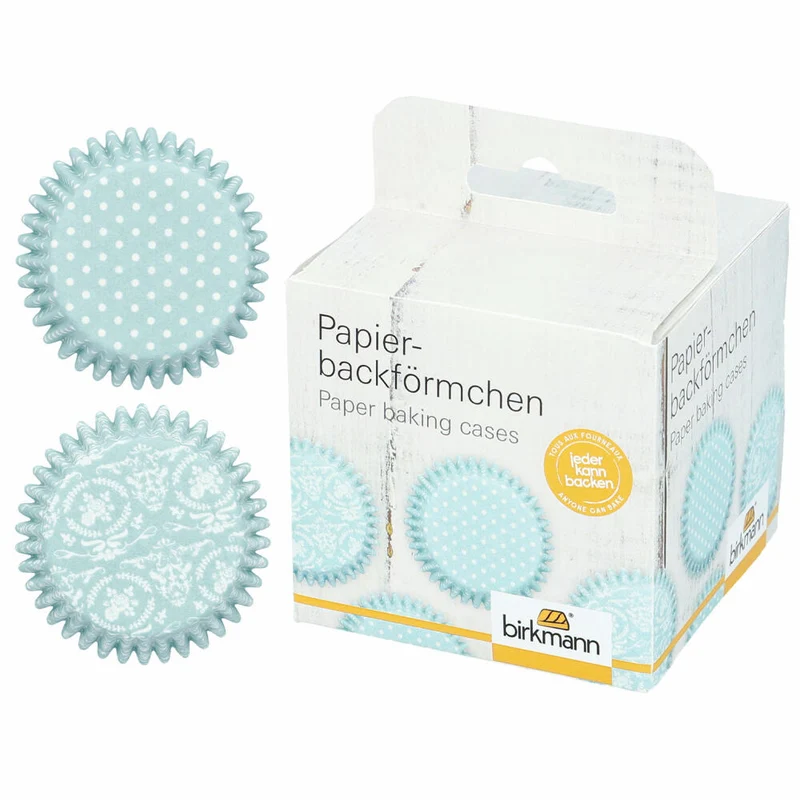 Birkmann Papierbackförmchen, 100 Stück, Backförmchen, Muffinbackform, Muffinform, Flower Ornament, Ø 7 cm, 444751
