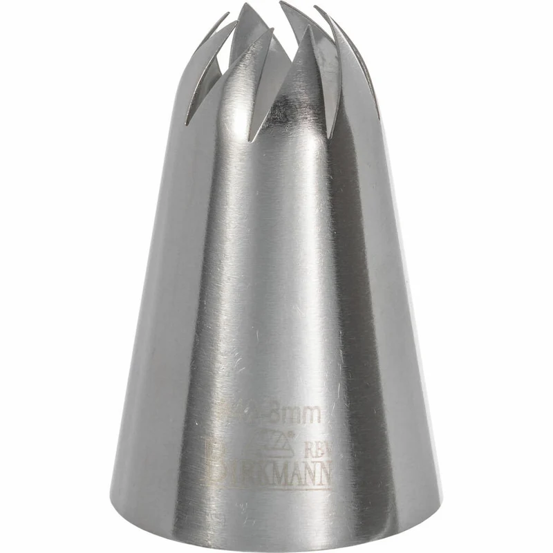 Birkmann Rosentülle Nr.42, Spritztülle, Garniertülle, Backzubehör, Edelstahl, Ø 8 mm, 411425