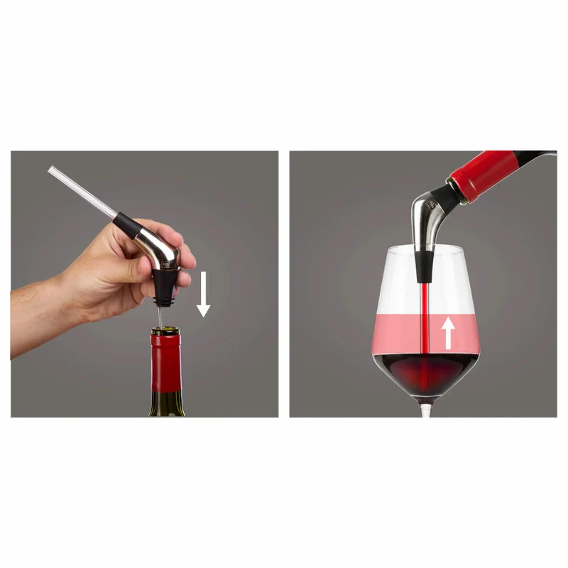 Vacu Vin Anti-Oxygen Weinausgießer Luxus Geschenkedition, Flaschenausgießer, Edelstahl, Kunststoff, 18570616