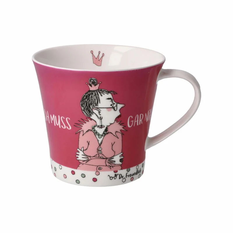 Goebel Coffee-Tea Mug Barbara Freundlieb - Ich muss gar nix, Tasse, Fine Bone China, Bunt, 350 ml, 27001061