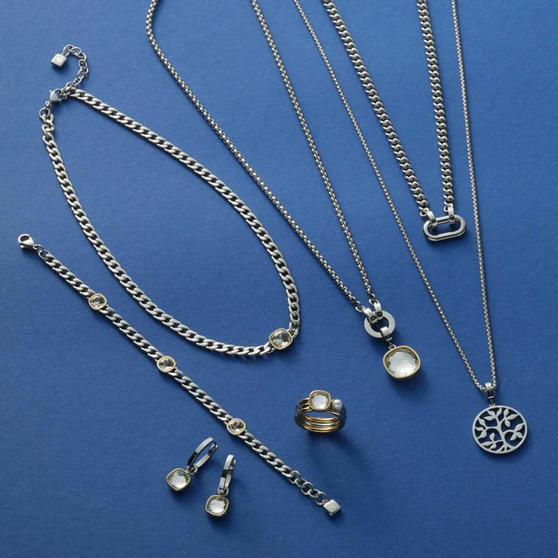 Leonardo Jewels Kreole silber Ronia Beautys 2er-Set, Ohrstecker, Edelstahl, Silbern, 022147