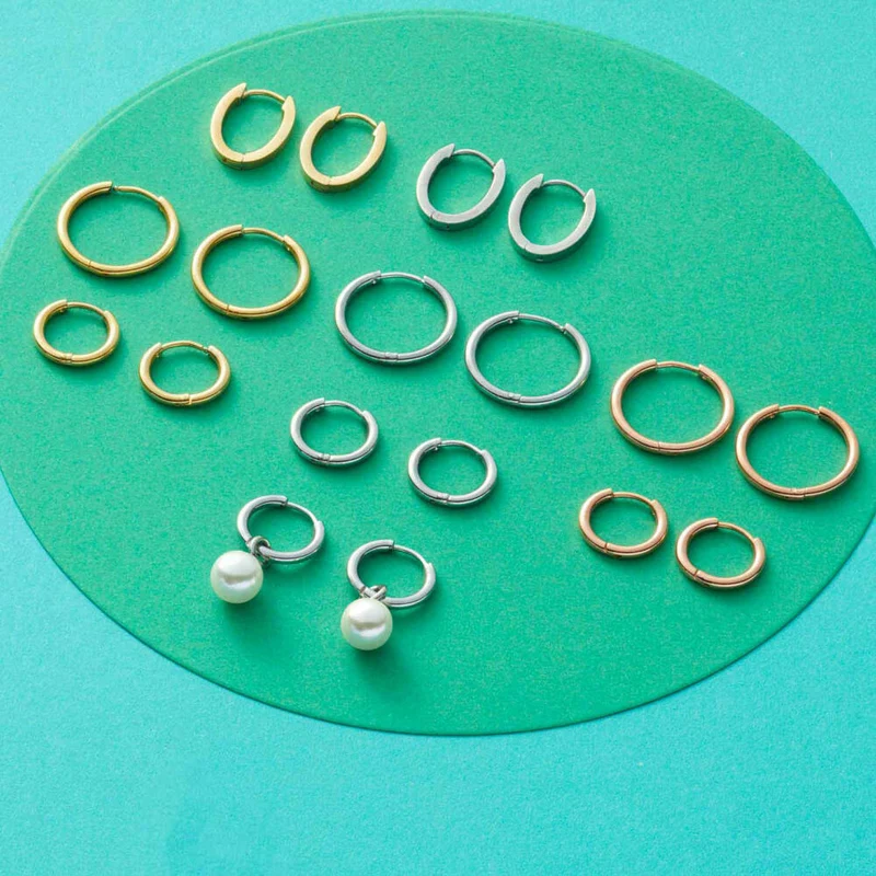 Leonardo Jewels Kreole silber Ronia Beautys 2er-Set, Ohrstecker, Edelstahl, Silbern, 022147