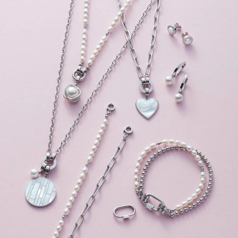 Leonardo Jewels Halskette Paola Clip&Mix, Kette, Edelstahl, Silbern, 70 cm, 022148
