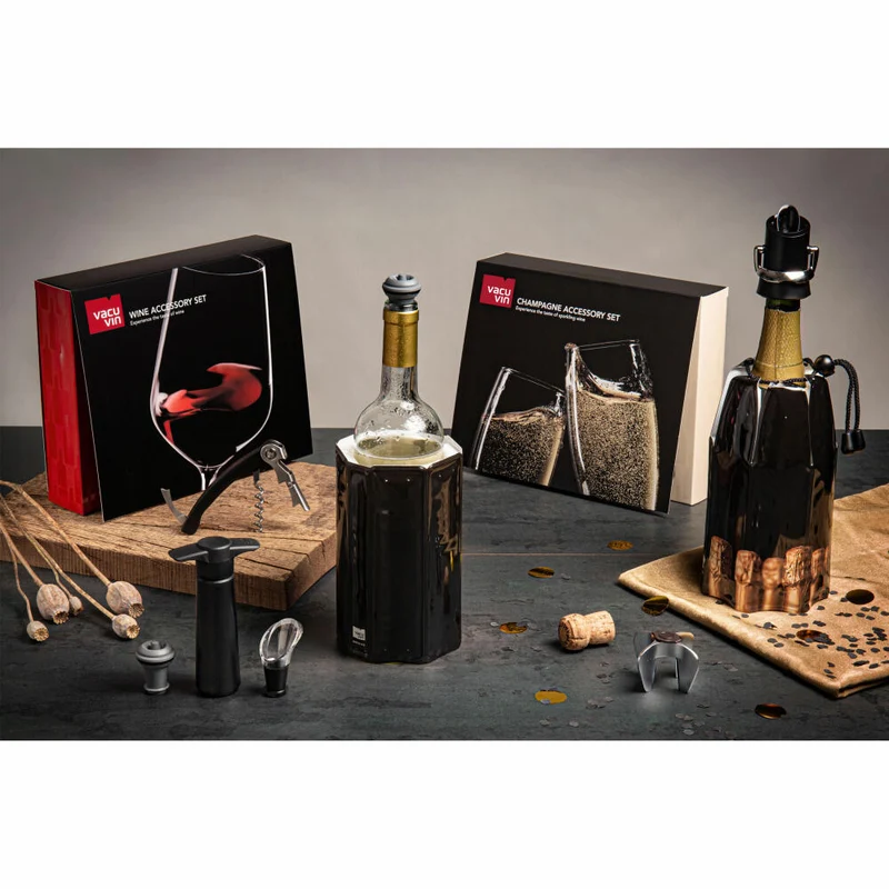 Vacu Vin Champagner Accessoire Geschenkset 3-tlg., Champagner-Zubehör, 38899606