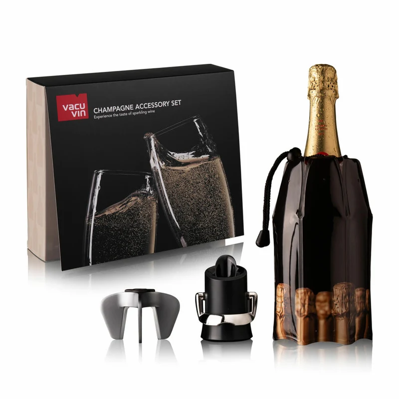 Vacu Vin Champagner Accessoire Geschenkset 3-tlg., Champagner-Zubehör, 38899606