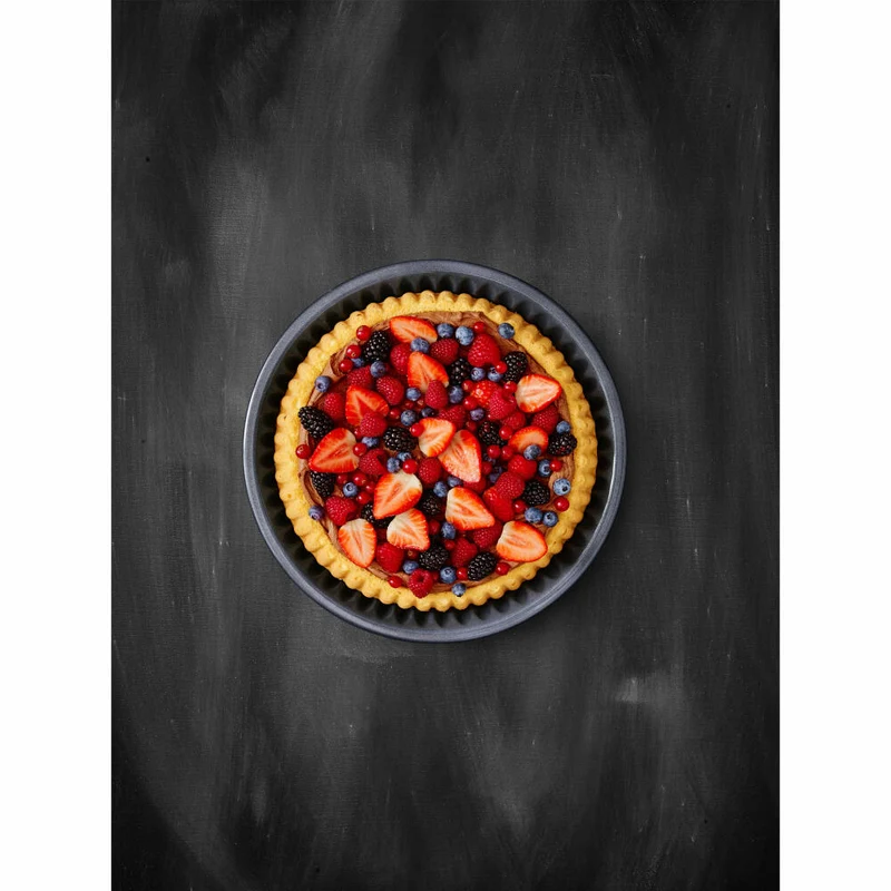 Birkmann Premium Baking Obstbodenform, Kuchenform, Kuchenbackform, Backform, Obstboden, Karbonstahl, Ø 30 cm, 882072