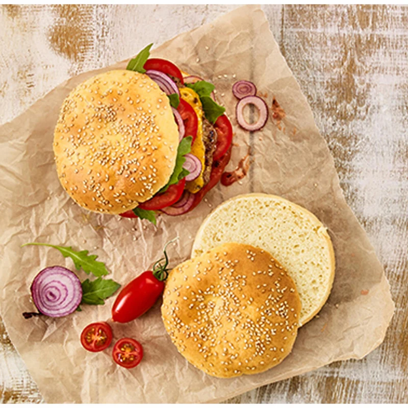 Birkmann Burgerbrötchenblech Laib und Seele, Brötchenblech, Burger Blech, für 4 Burger Ø 12 cm, Karbonstahl, Schwarz, 28x 28 cm, 210387