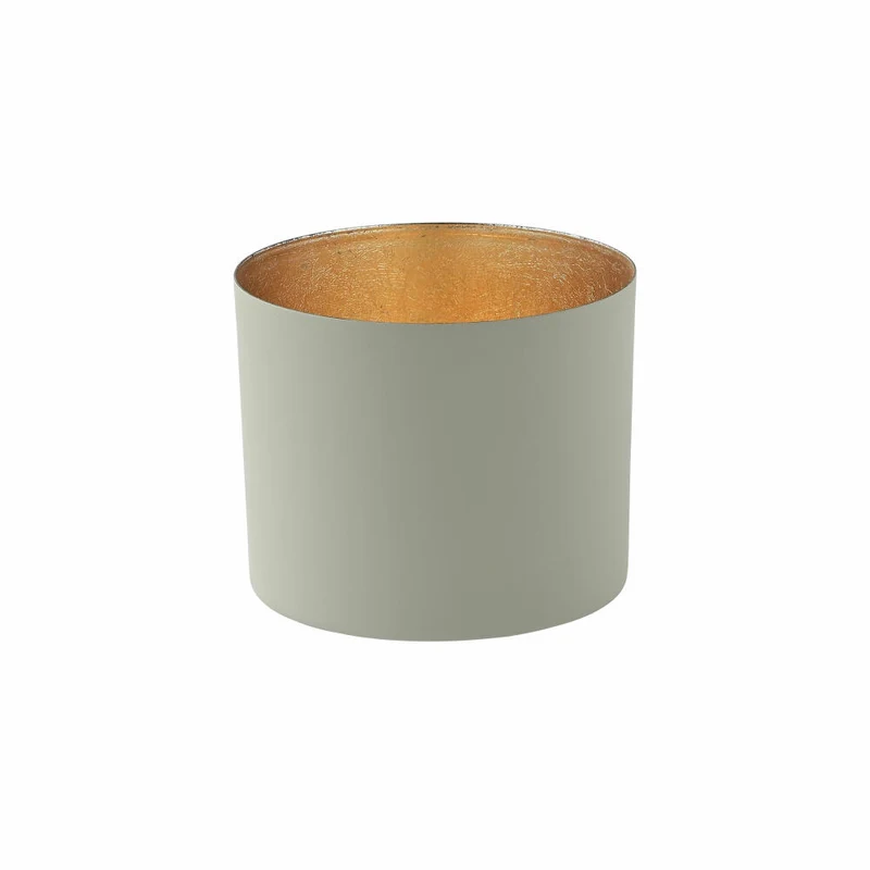 Gift Company Windlicht Chennai L, Teelichthalter, Kerzenhalter, Eisen, Cool Gray, Gold, 10 cm, 1054605061