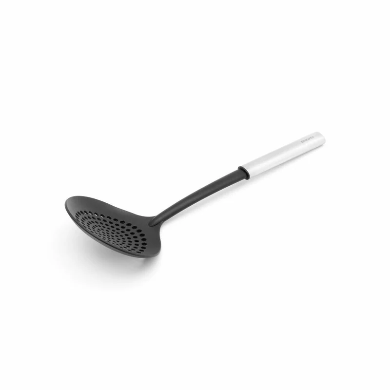 Brabantia Schaumlöffel Non-Stick Profile, Küchenhelfer, Stahl / Kunststoff, Matt Steel, 38.6 cm, 250583